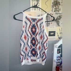knitted western tank /vest top